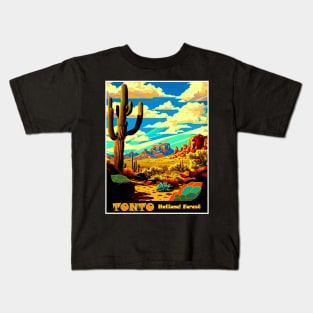 TONTO National Forest Vintage Advertising Travel Print Kids T-Shirt